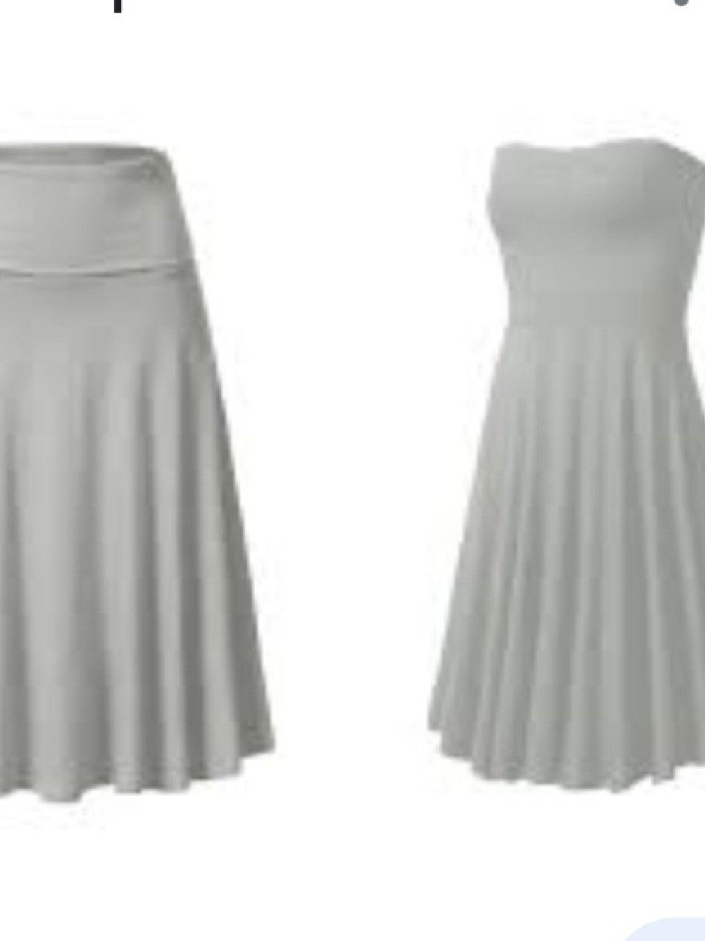 Women’s Light Gray A-Line Skirt - Classic Flare